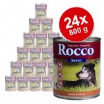 Lot de boîtes pour chien Rocco Senior 24 x 800 g volaille & flocons d'avoine